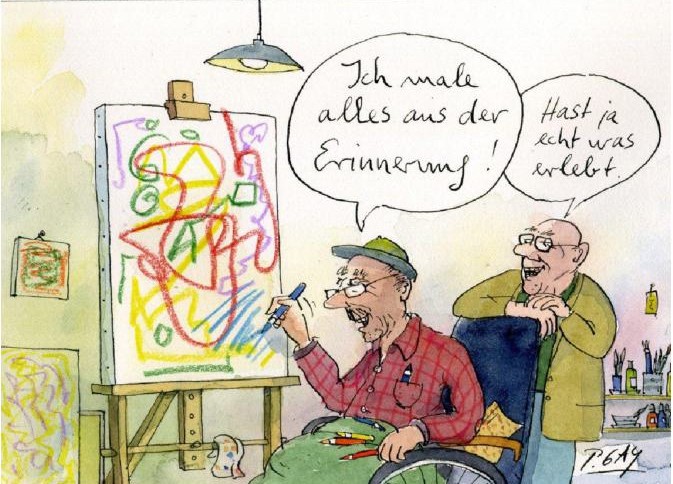 Stadtteilzentrum Kladow | Vernissage | DEMENSCH Cartoons von Peter Gaymann