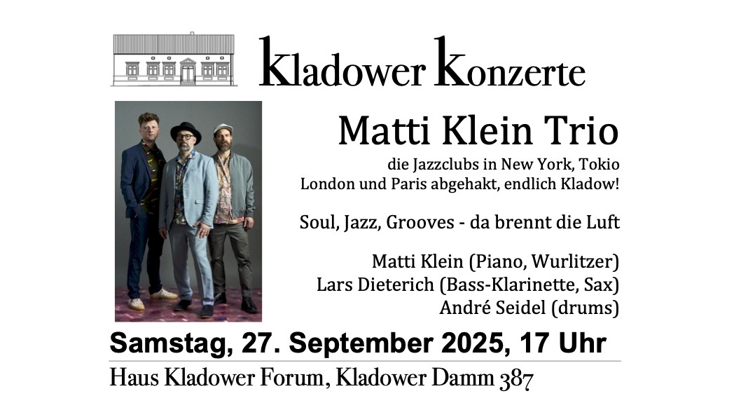 Matti Klein Trio spielt Soul, Jazz, Grooves