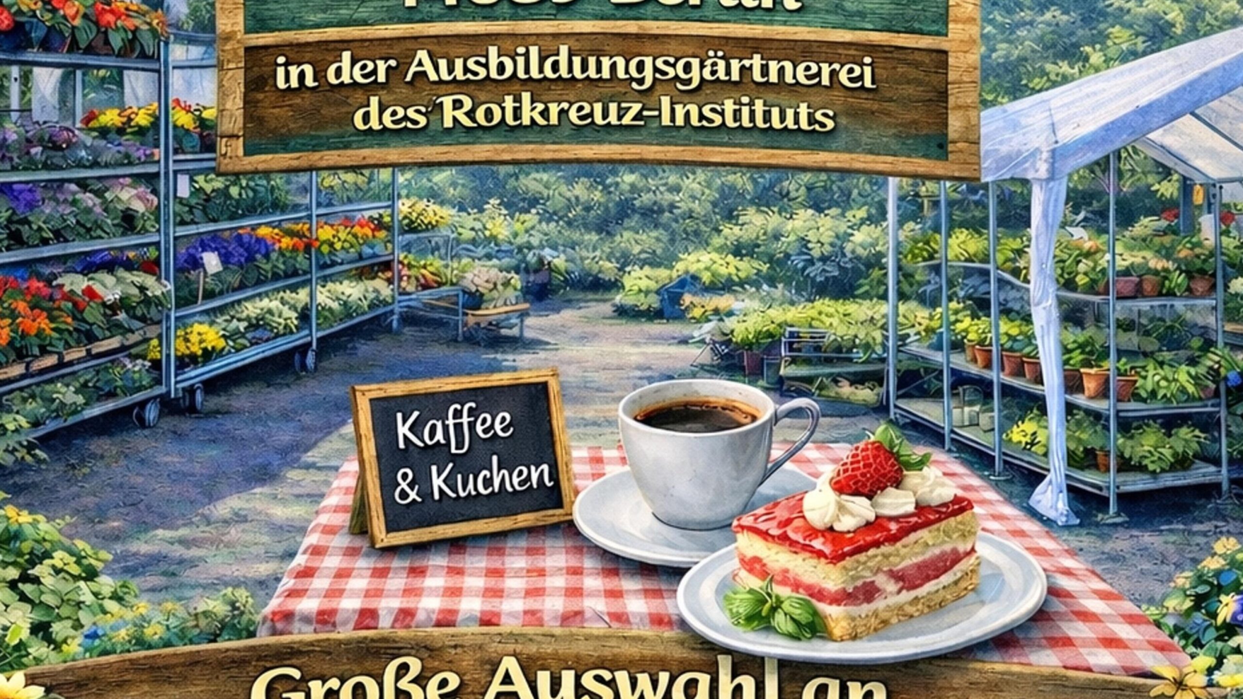 Frühlingsmarkt in der Ausbildungsgärtnerei des Rotkreuz-Instituts